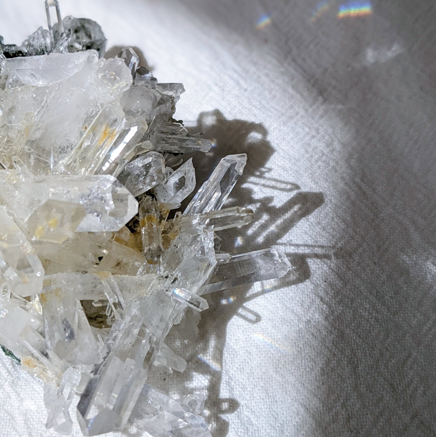 [LE03] Rare Water Clear Green Lemurian Cluster Premium Grade
