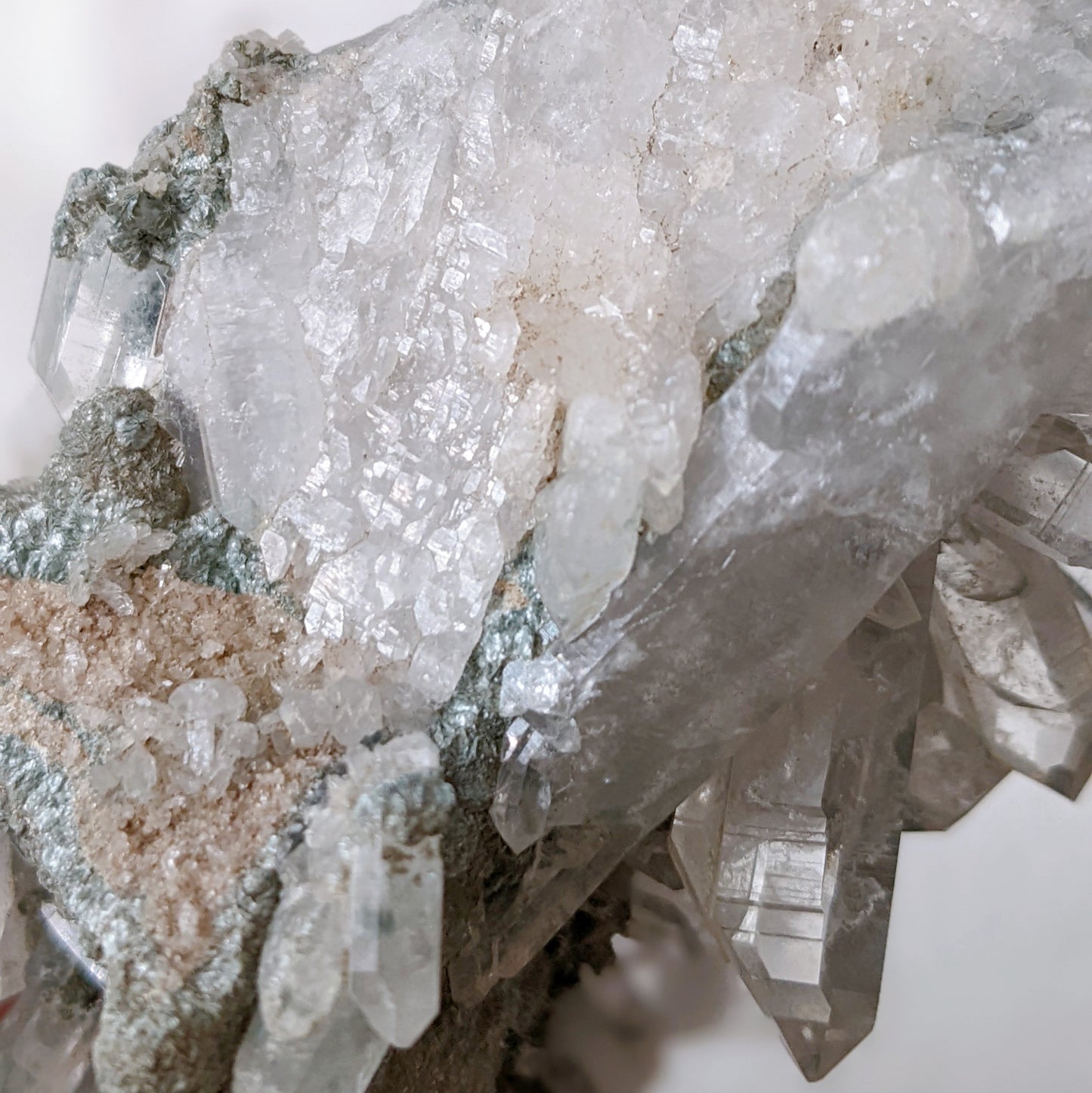 [LE04] Rare Water Clear Green Lemurian Cluster Premium Grade (Record Keeper)