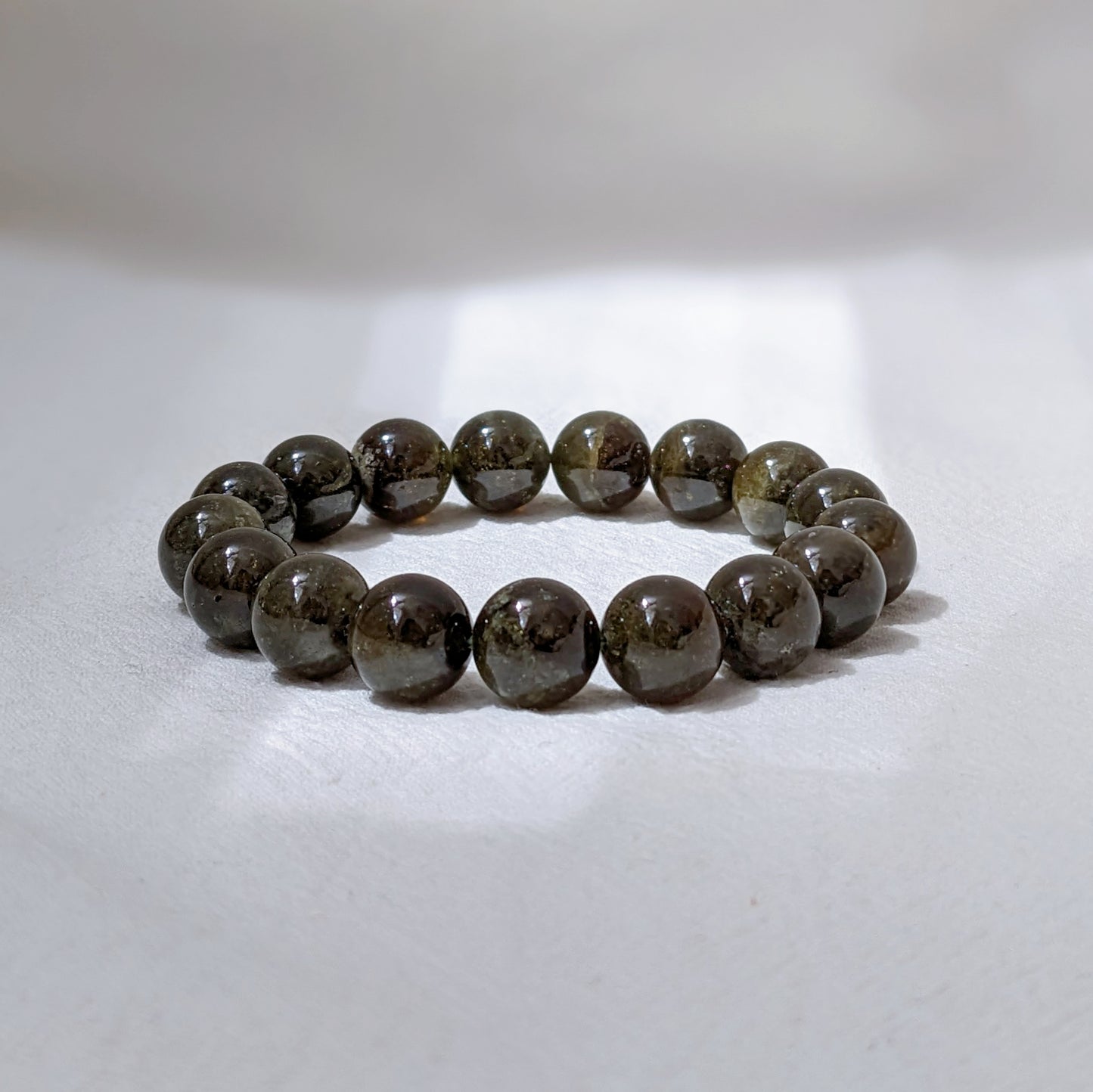 [MBGG] Green Grossular Garnet Beaded Bracelet 翠石榴手串 11-13mm