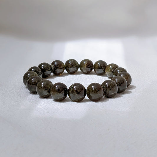 [MBGG] Green Grossular Garnet Beaded Bracelet 翠石榴手串 11-13mm