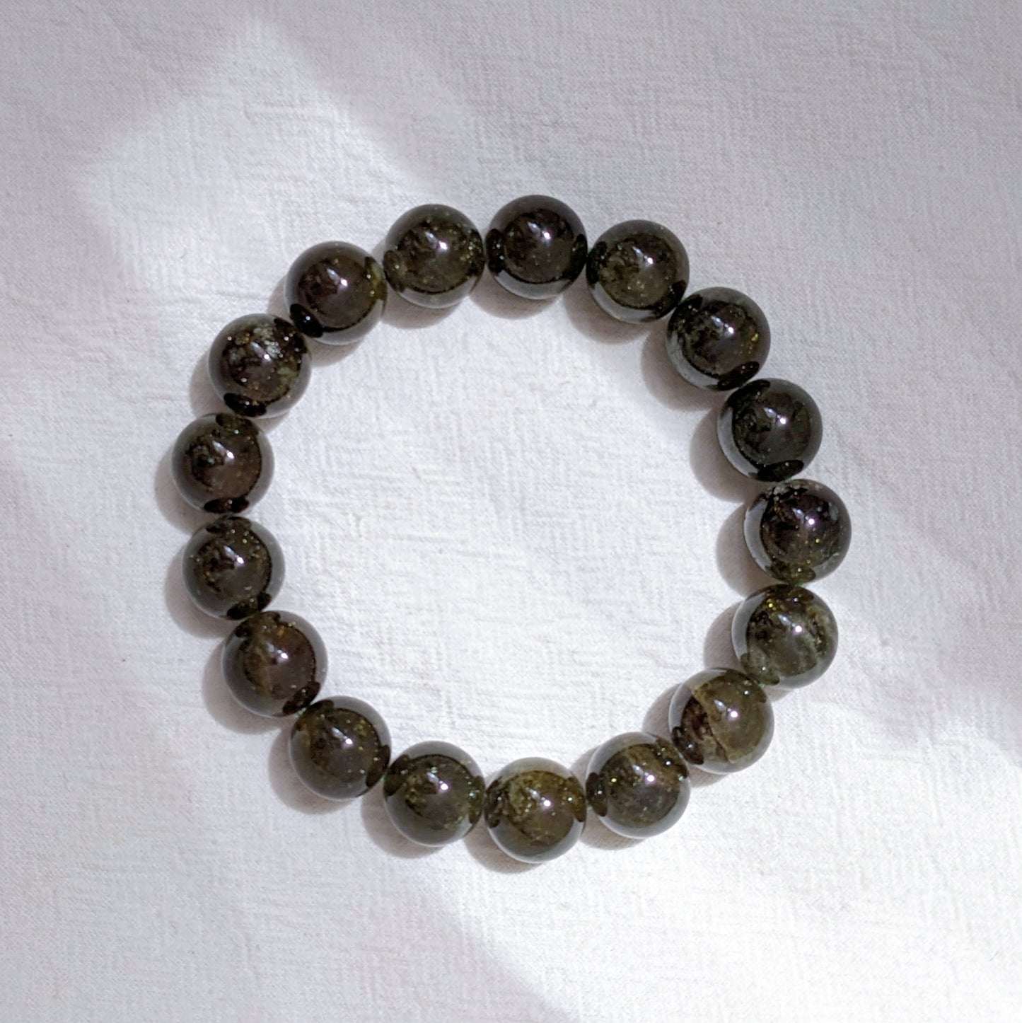 [MBGG] Green Grossular Garnet Beaded Bracelet 翠石榴手串 11-13mm