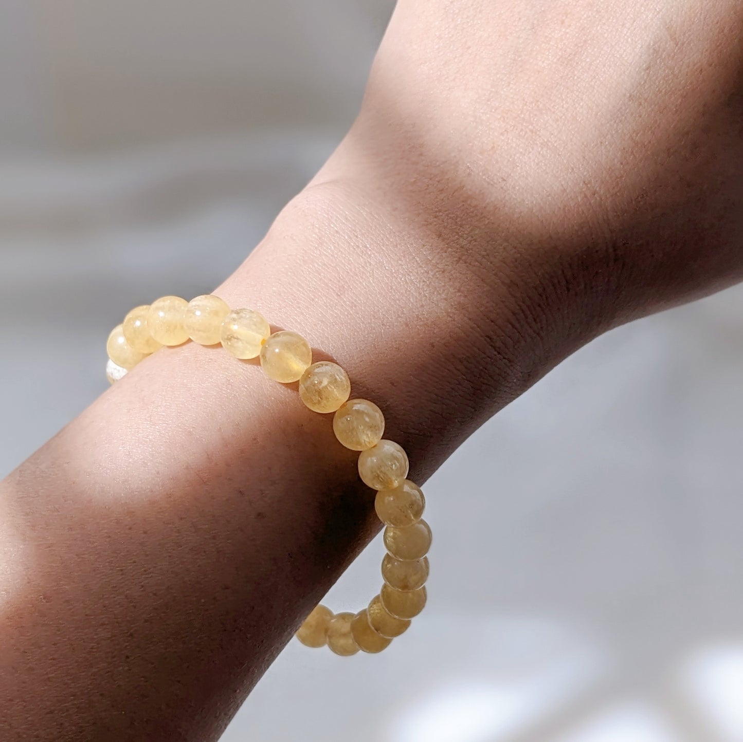 [MBCA01] Mango Calcite Beaded Bracelet 芒果方解石手串 7-9mm