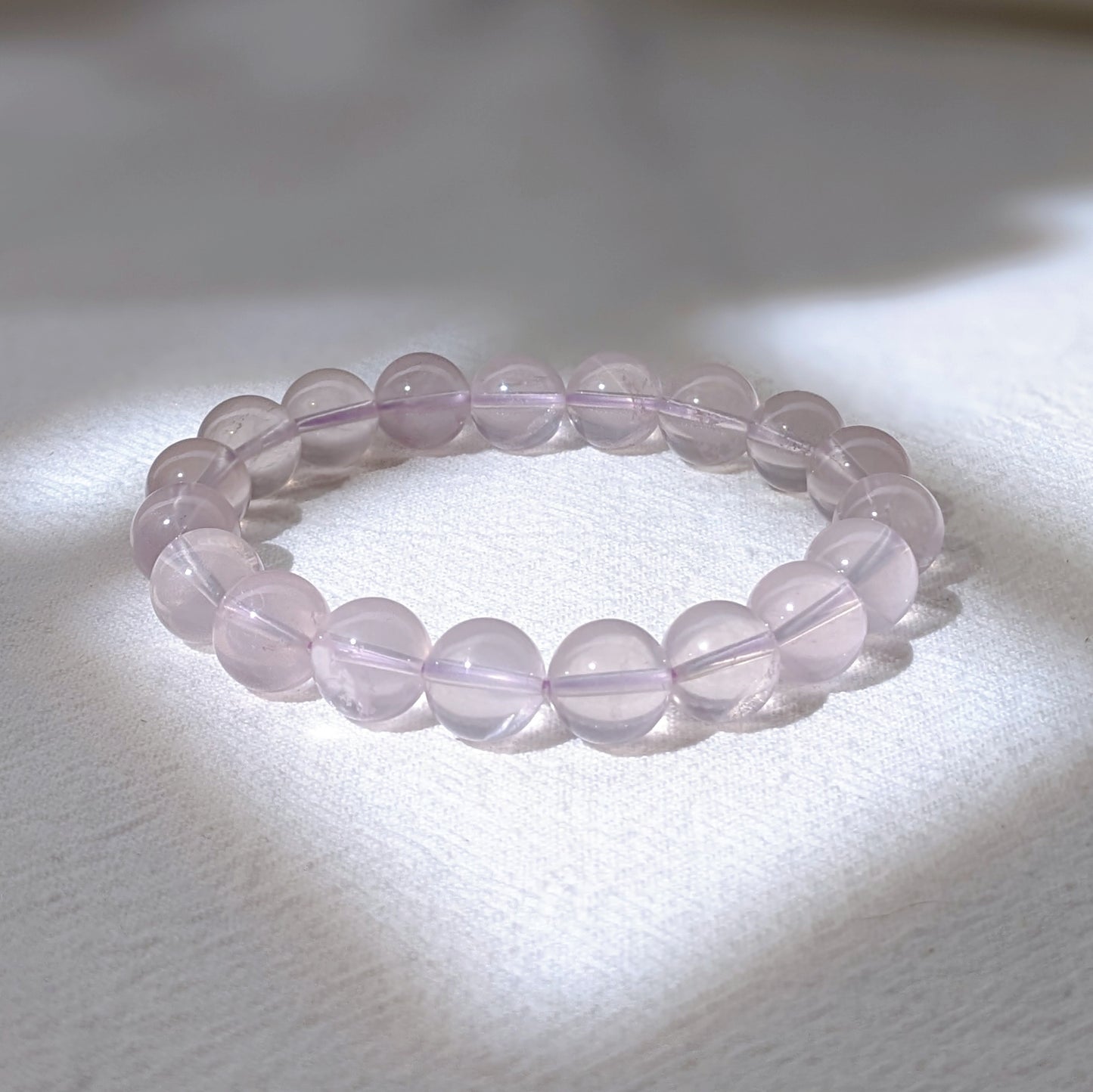 [MBRQ02] Rose Quartz Beaded Bracelet 貓眼星光粉晶手串 10mm