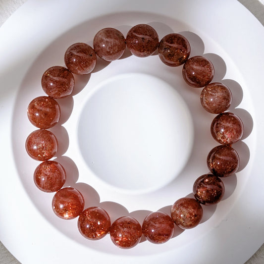[MBSU06] Premium Grade Sunstone Bracelet 高品太陽石手串 11mm