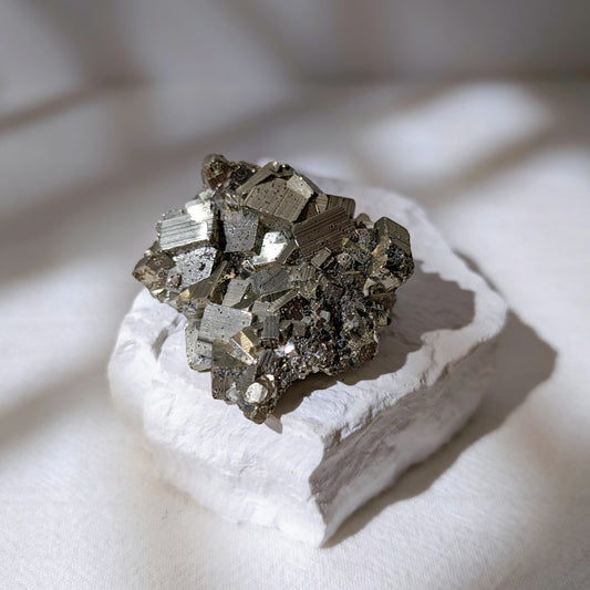 [PY24] Pyrite splattered with Galena, Peru