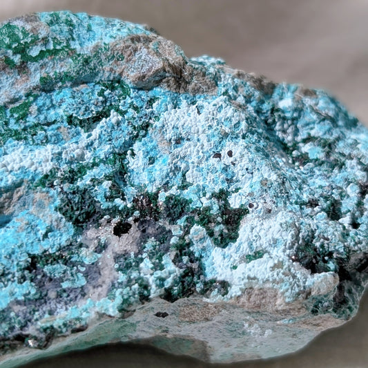 [CY06] Druzy Chrysocolla Malachite and Dioptase, Congo 孔雀礦矽孔雀石翠黃銅礦水晶共生