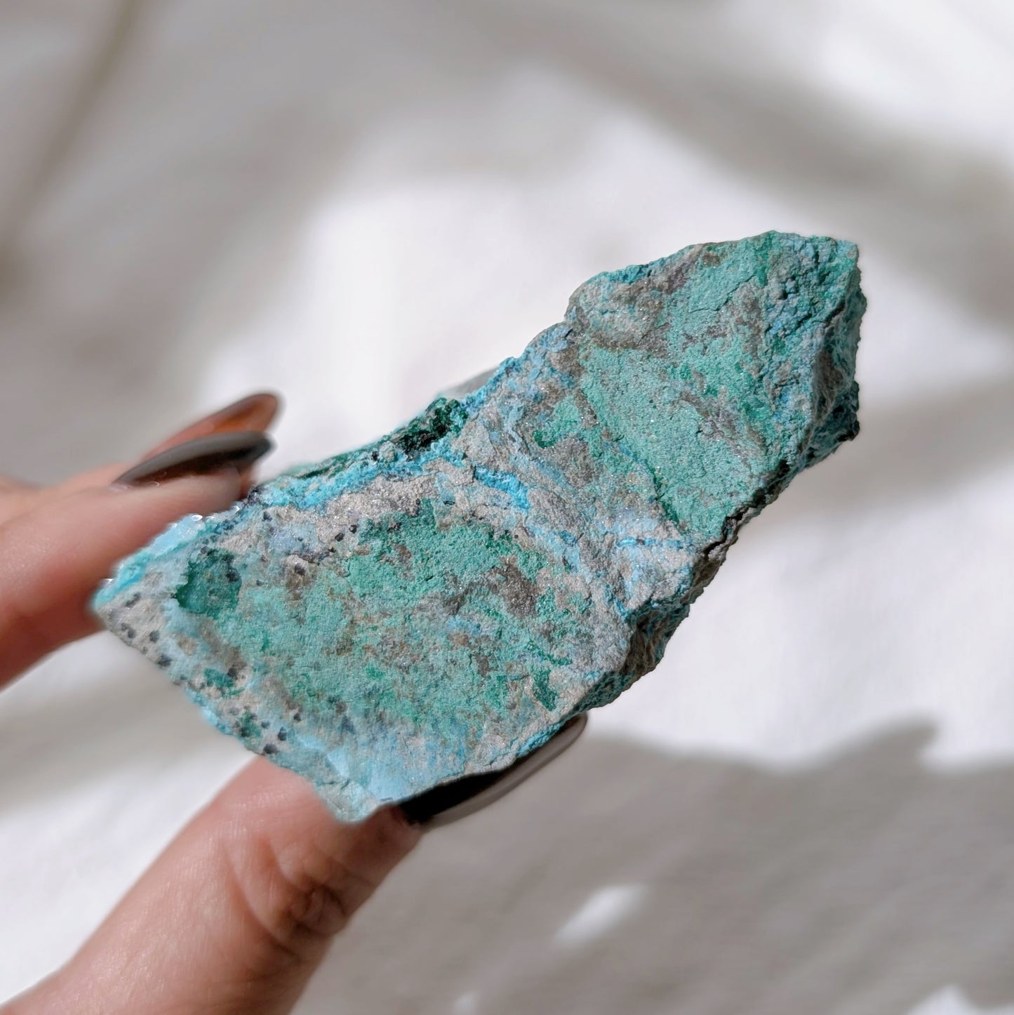 [CY06] Druzy Chrysocolla Malachite and Dioptase, Congo 孔雀礦矽孔雀石翠黃銅礦水晶共生