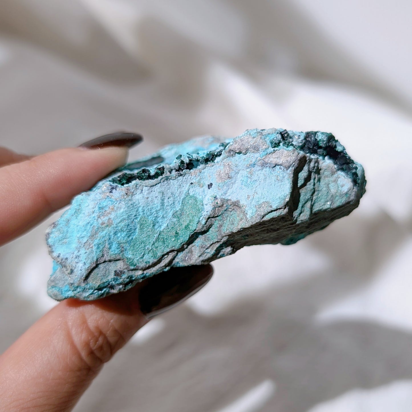 [CY06] Druzy Chrysocolla Malachite and Dioptase, Congo 孔雀礦矽孔雀石翠黃銅礦水晶共生