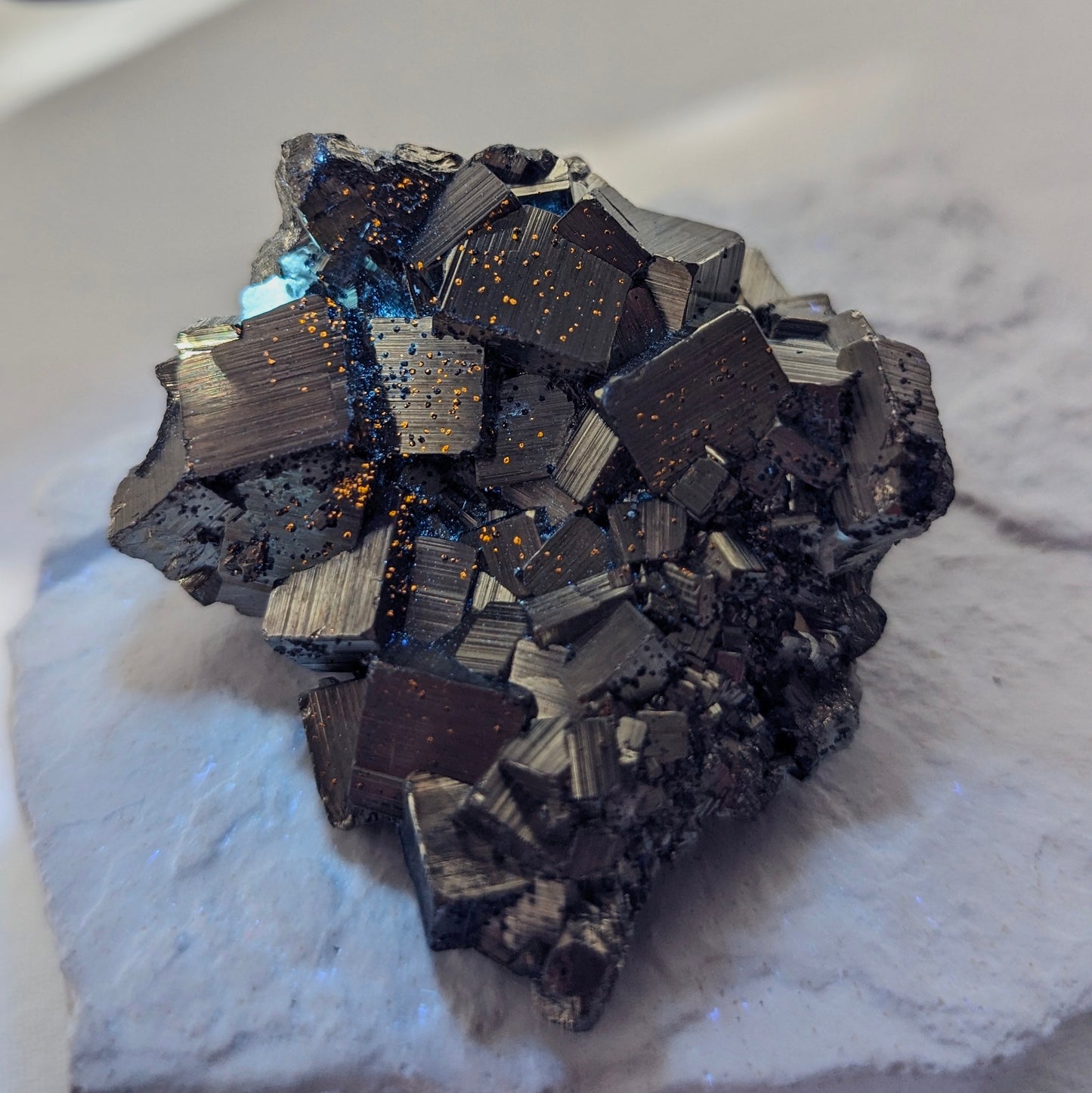 [PY24] Pyrite splattered with Galena, Peru
