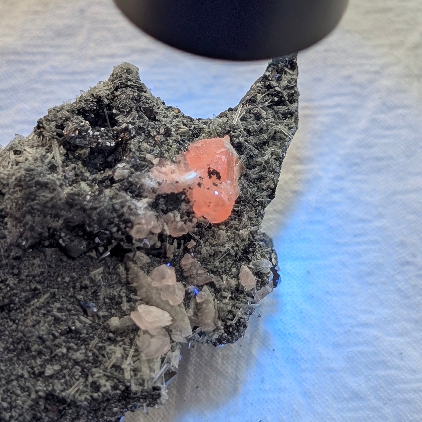 [GA03] Galena with Calcite Quartz, Bulgaria 保加利亞方鉛礦白水晶共生