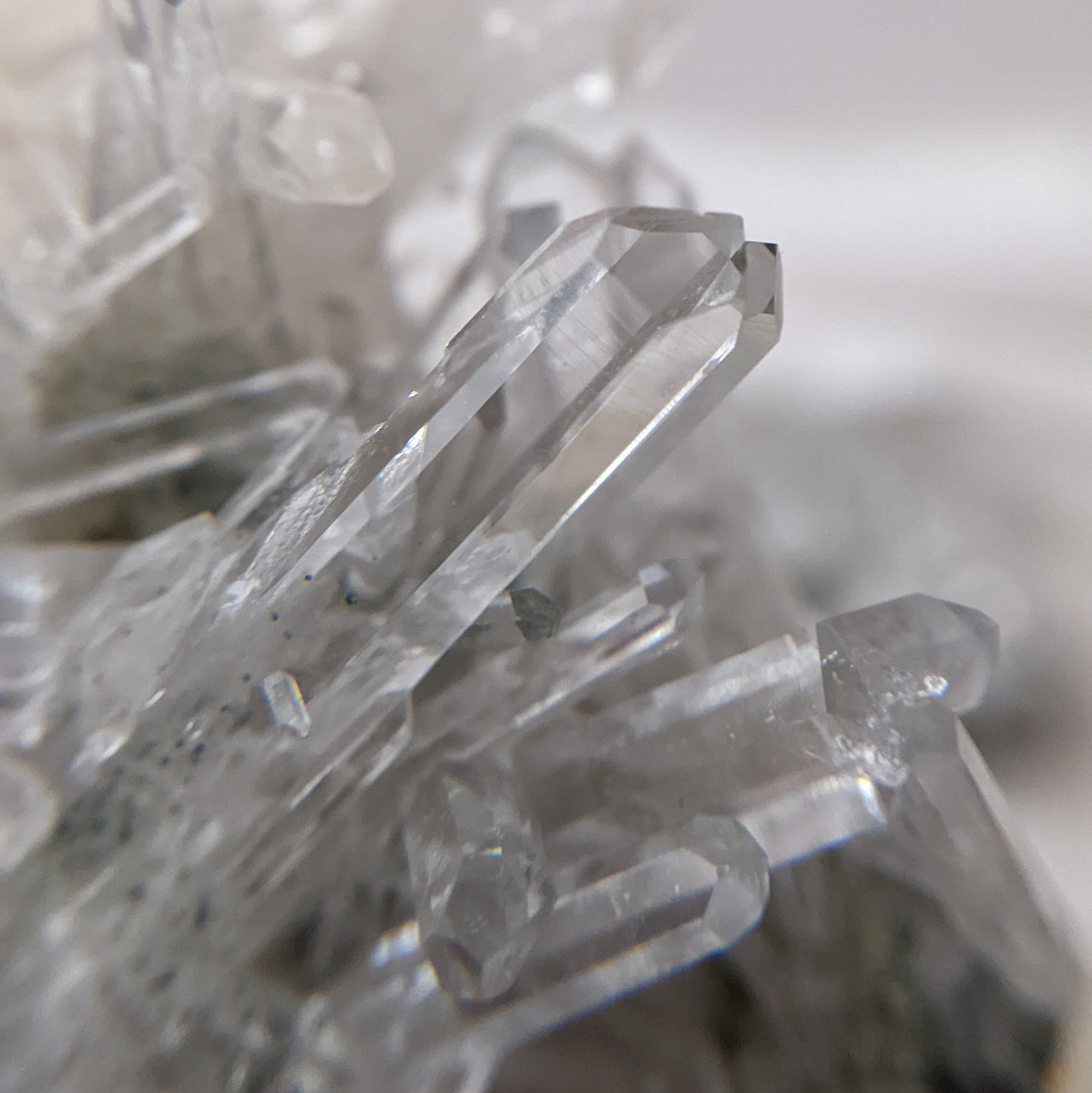 [LE02] Rare Water Clear Green Lemurian Cluster Premium Grade