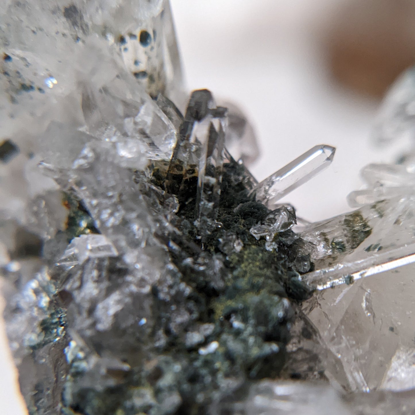 [LE03] Rare Water Clear Green Lemurian Cluster Premium Grade