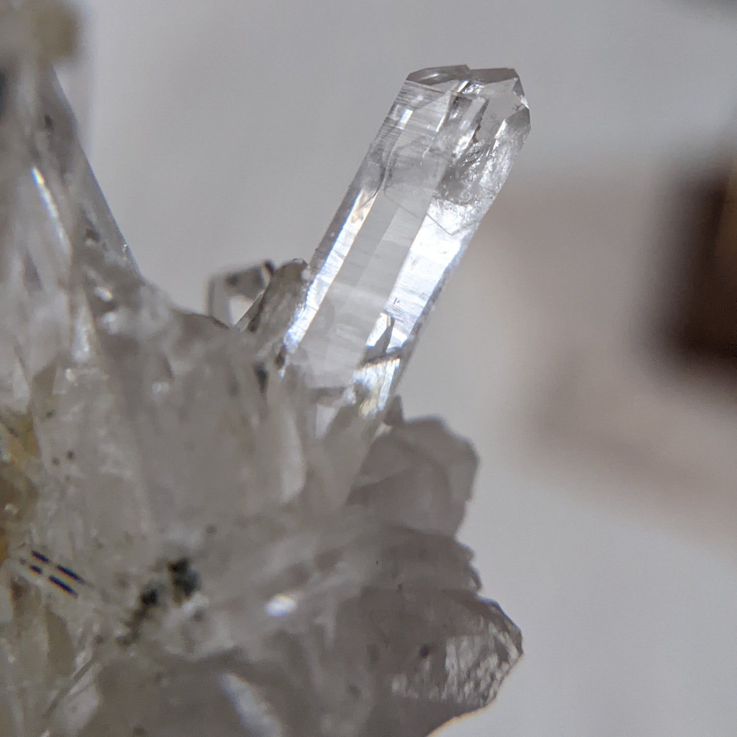 [LE03] Rare Water Clear Green Lemurian Cluster Premium Grade