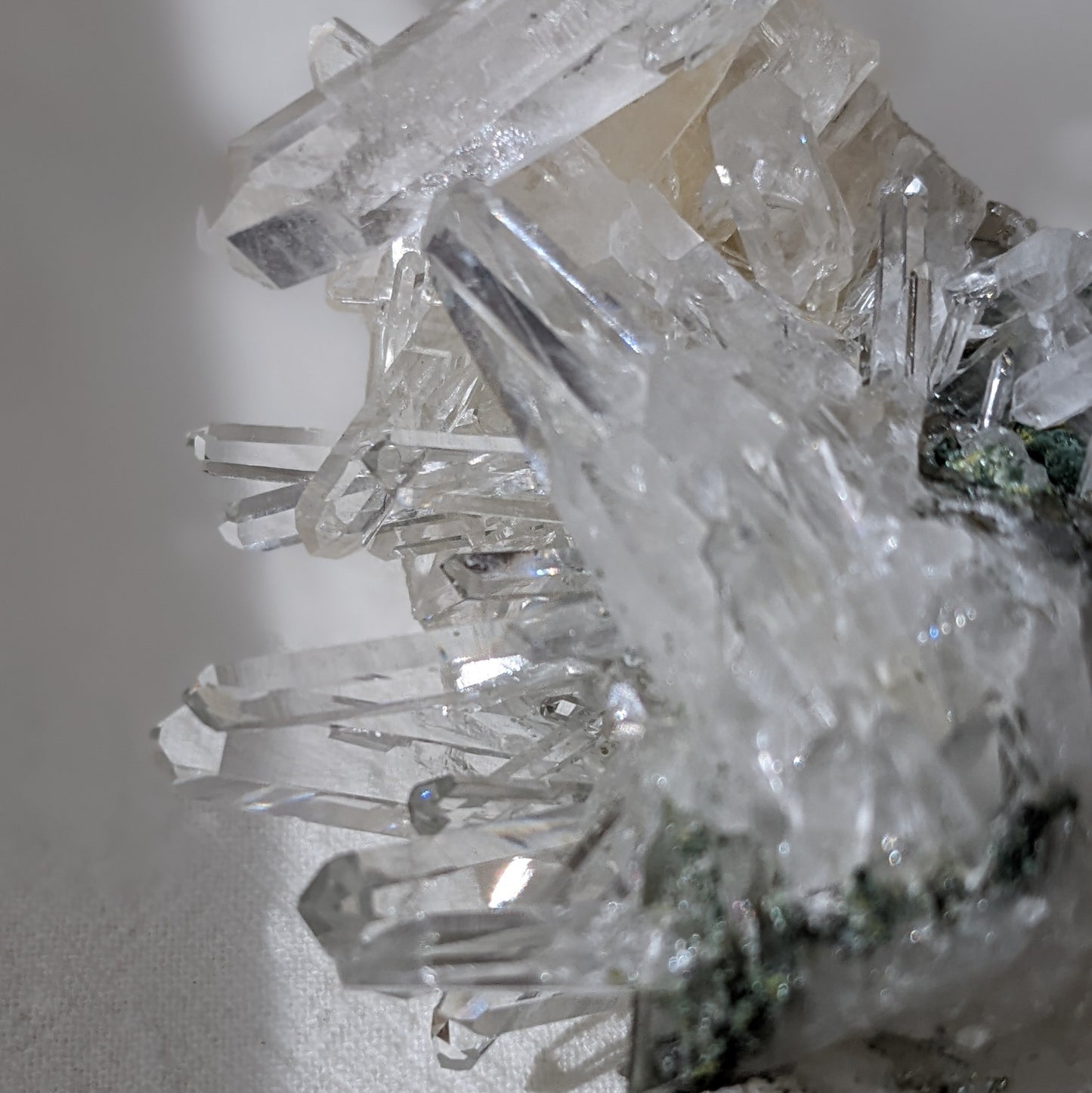 [LE02] Rare Water Clear Green Lemurian Cluster Premium Grade