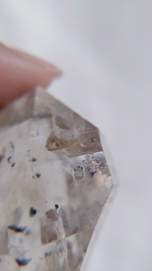 [DT02] High Grade Quicksand Double Terminated Quartz (Trigonic Record Keeper)