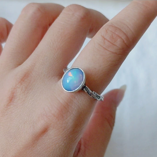 [MROP03] Opal Silver Ring 澳寶石銀戒指