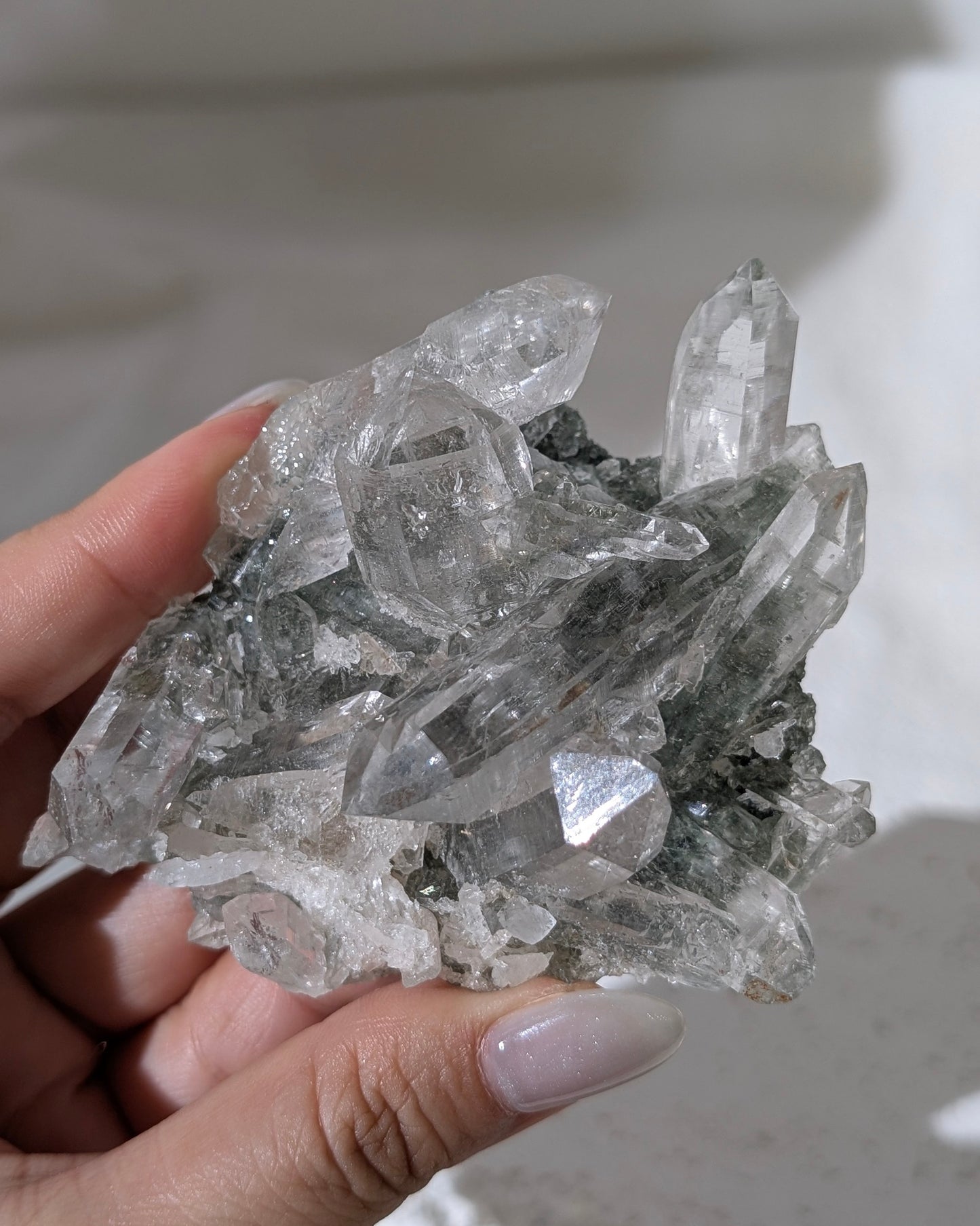 [HQ09] Himalayan Quartz with Green Lodolite, India