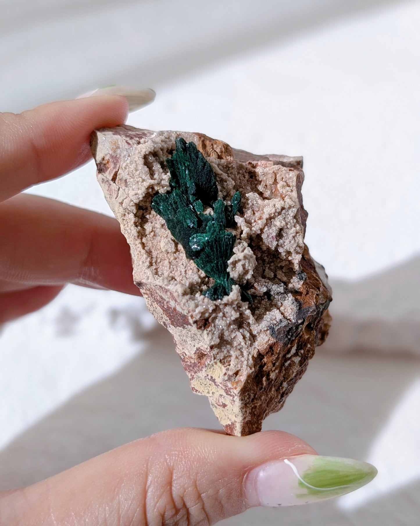 [MA15] Druzy Feather Malachite from Morocco 摩洛哥孔雀礦