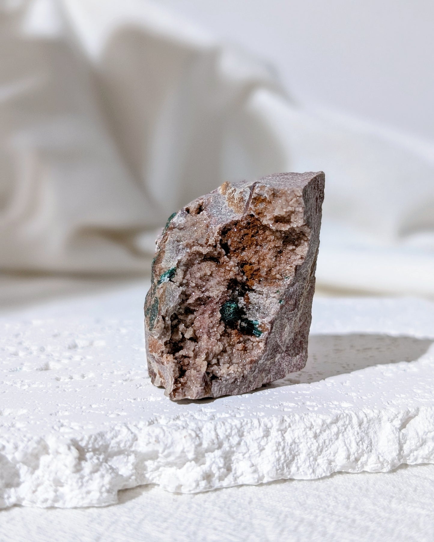 [MA16] Druzy Feather Malachite from Morocco 摩洛哥孔雀礦