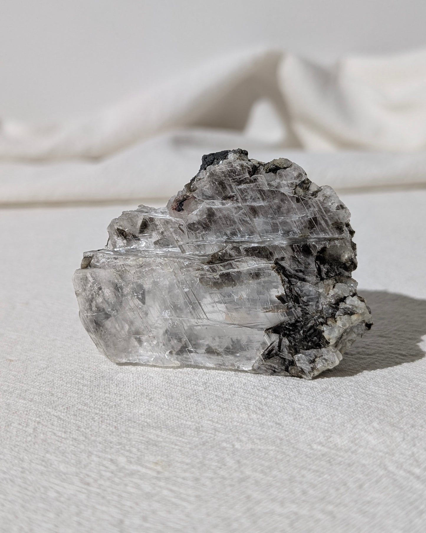 [SE10] Selenite with Galena Chalcopyrite 透石膏共生礦