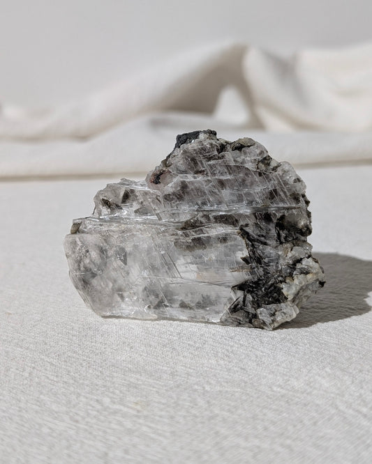 [SE10] Selenite with Galena Chalcopyrite 透石膏共生礦