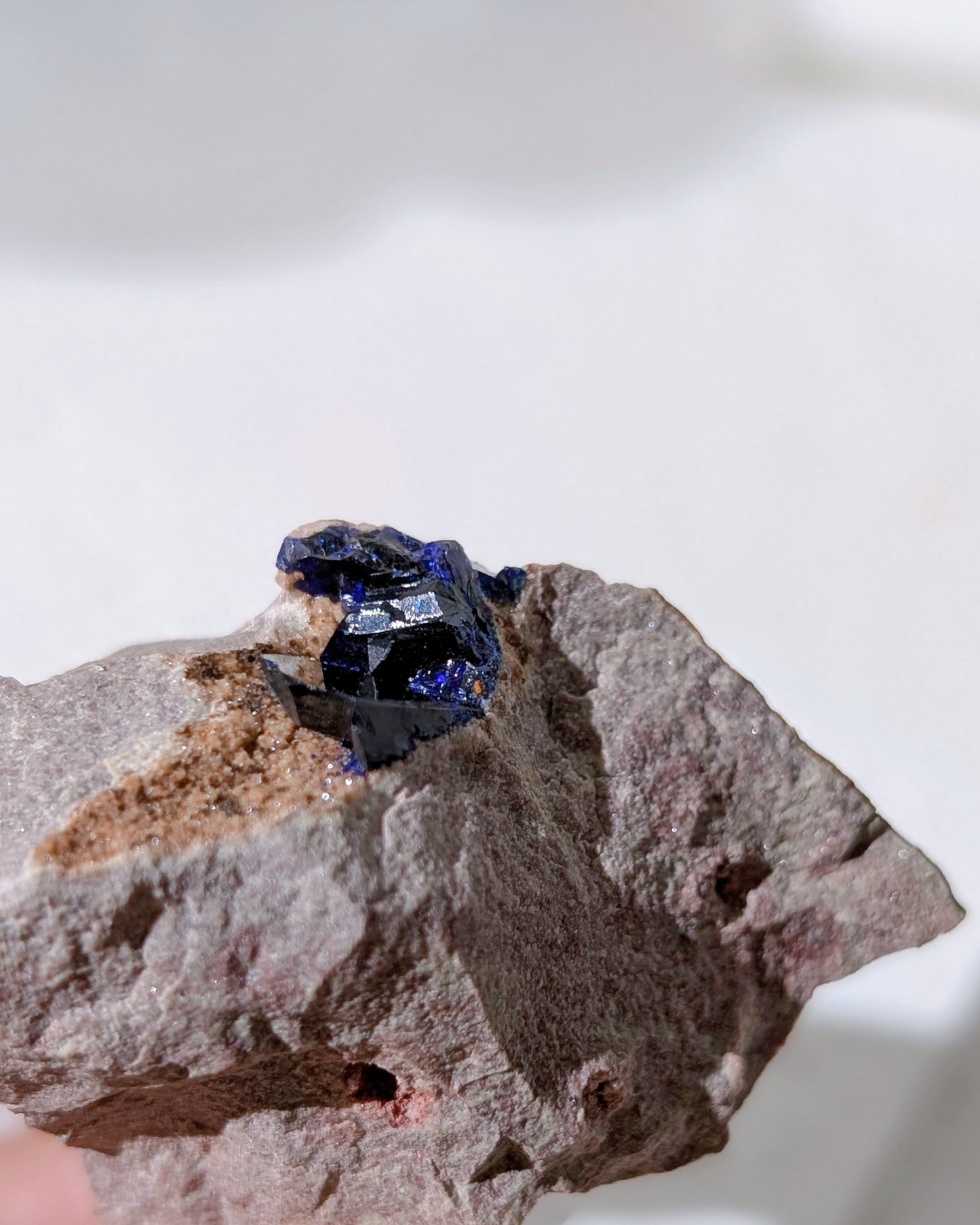 [AZ34] Azurite on matrix, Morocco 摩洛哥藍銅礦
