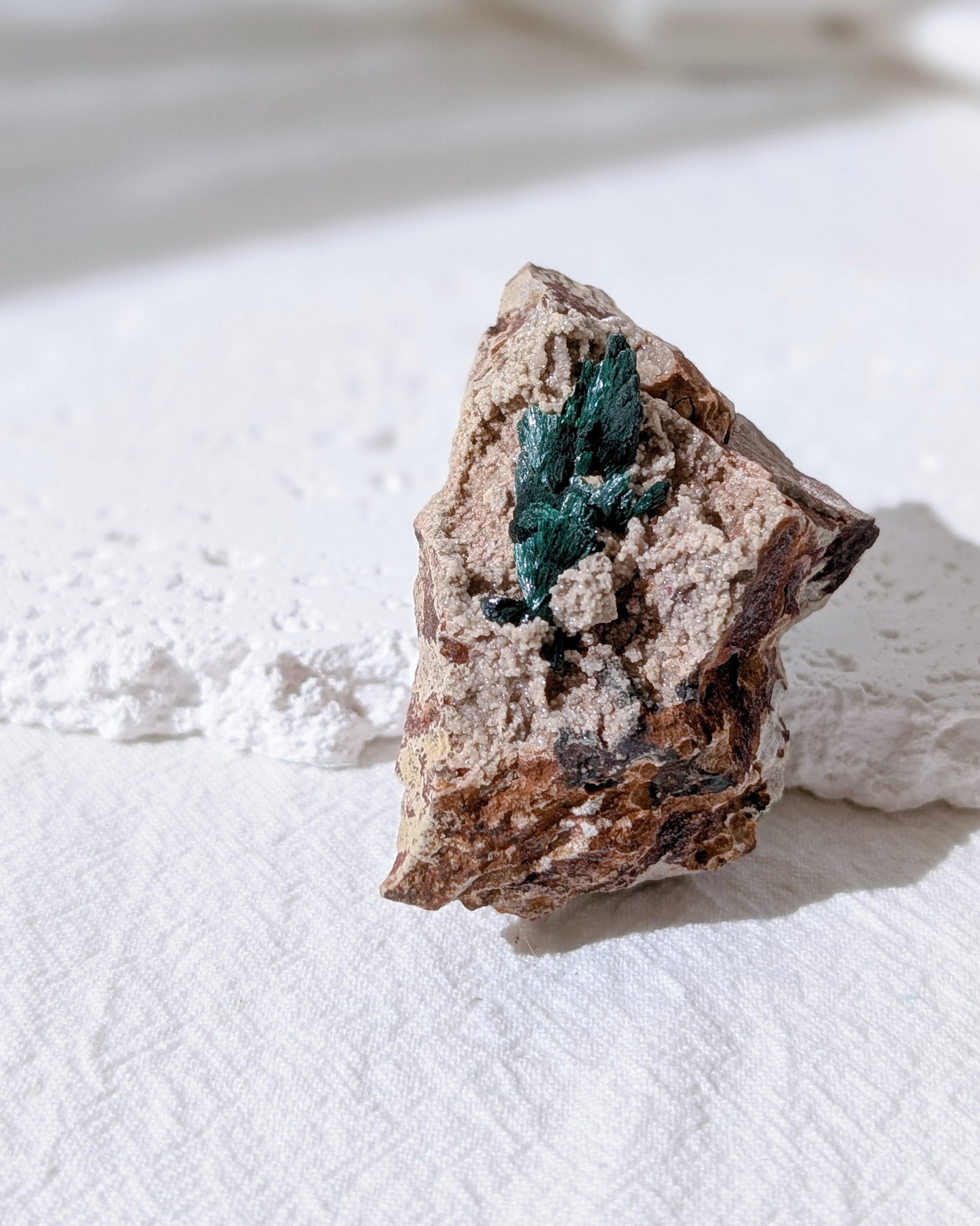 [MA15] Druzy Feather Malachite from Morocco 摩洛哥孔雀礦