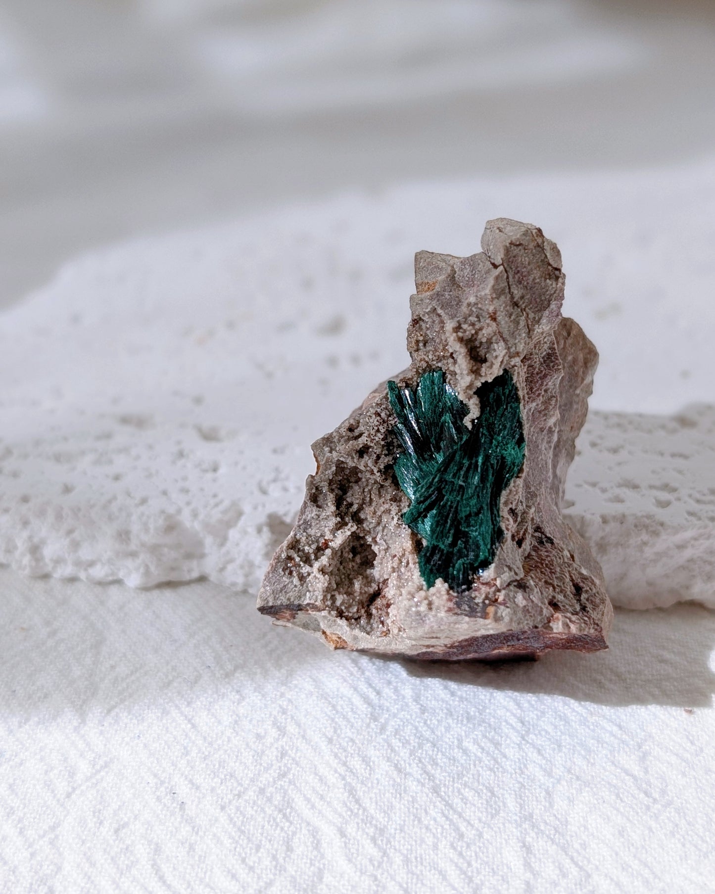 [MA14] Druzy Feather Malachite from Morocco 摩洛哥孔雀礦