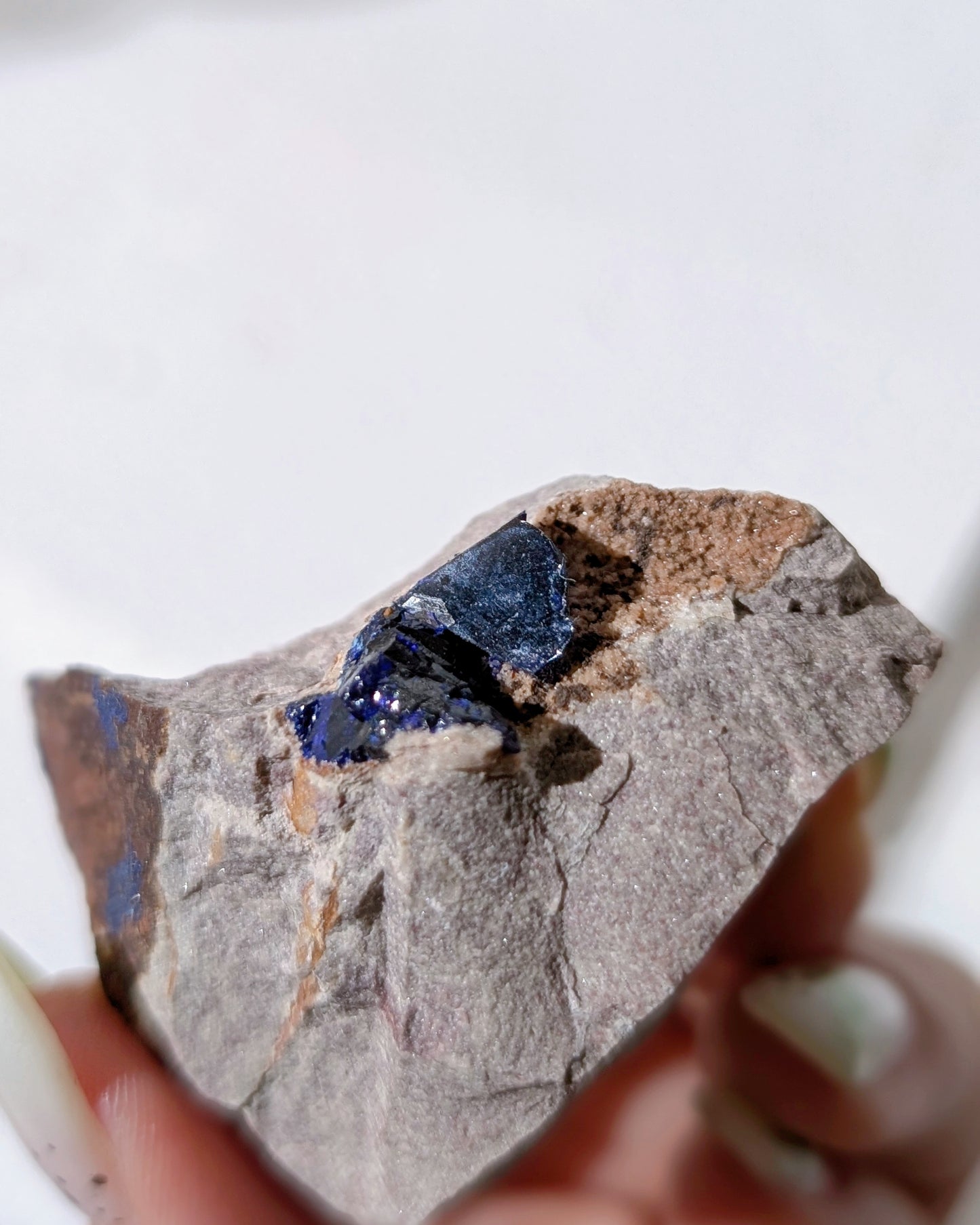 [AZ34] Azurite on matrix, Morocco 摩洛哥藍銅礦