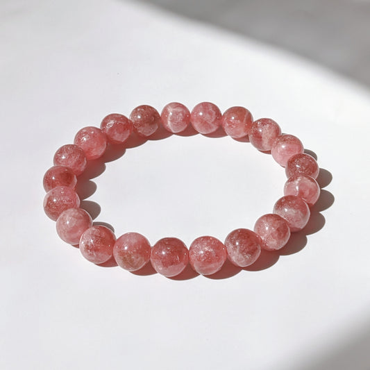 [MBRH01] Rhodochrosite Beaded Bracelet 紅紋石手串 9mm