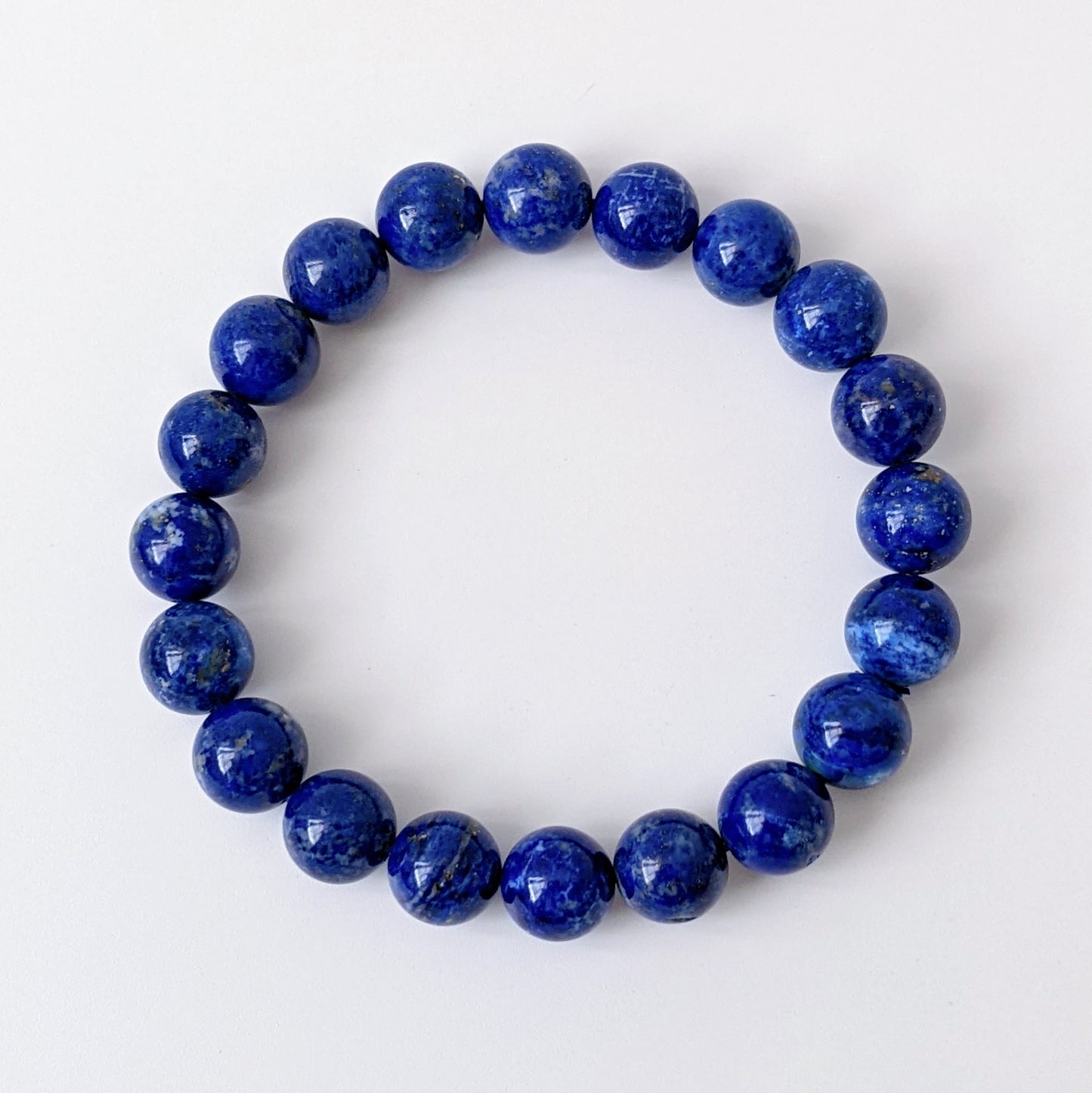 [MBLL07] Lapis Lazuli Beaded Bracelet 老礦青金手串 10mm