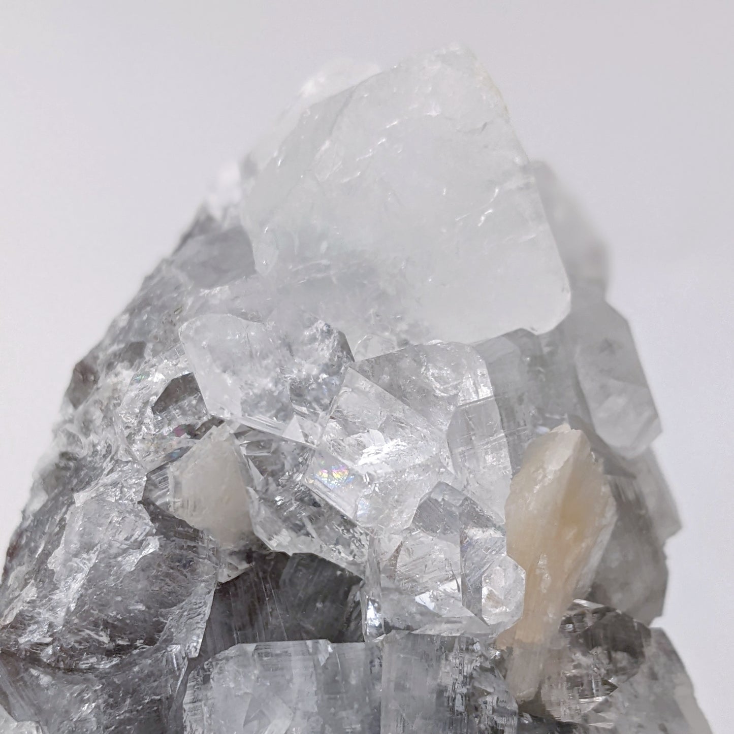 [AP08] Apophyllite with Chalcedony 灰鑽石魚眼瑪瑙共生