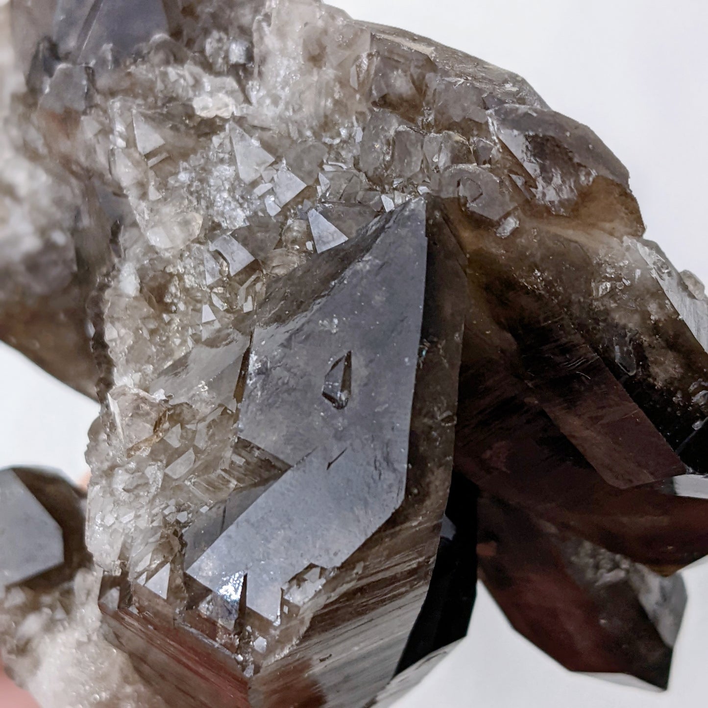 [SK01] Self-healed Smoky Quartz 自我療癒雙尖深色茶晶簇