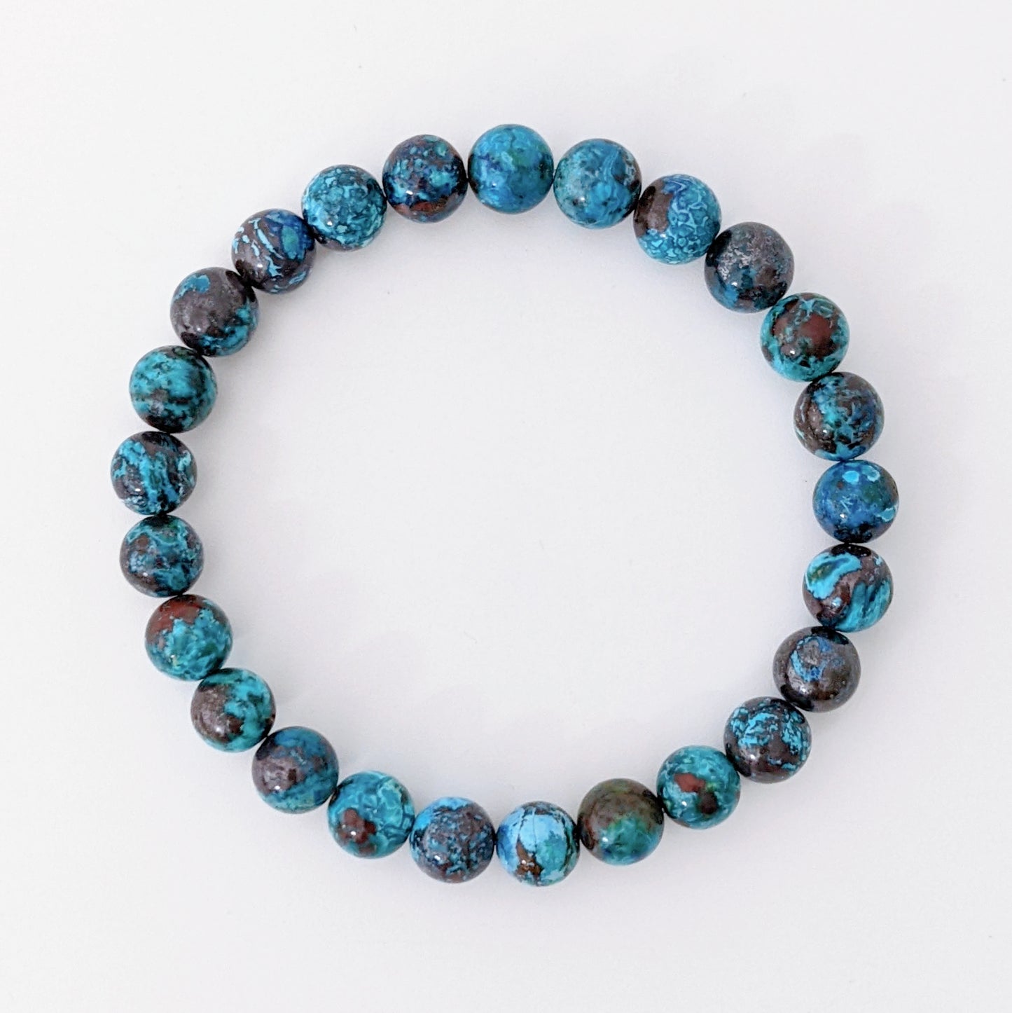 [MBCY03] Chrysocolla Beaded Bracelet 美國鳳凰松 7+mm