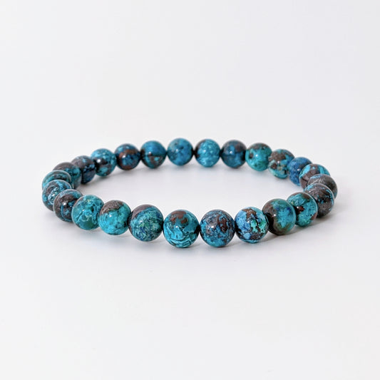 [MBCY03] Chrysocolla Beaded Bracelet 美國鳳凰松 7+mm