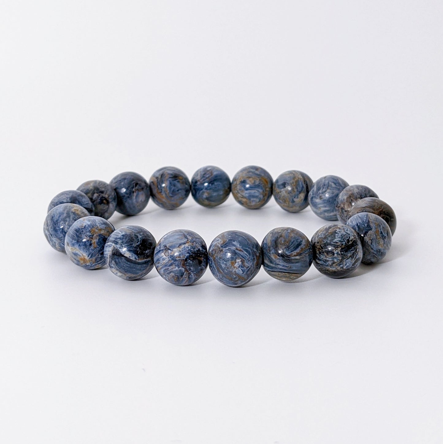 [MBPI03] Pietersite Beaded Bracelet 牛仔藍彼得石手串 11mm
