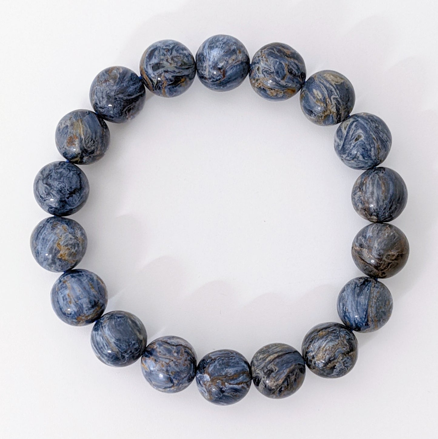 [MBPI03] Pietersite Beaded Bracelet 牛仔藍彼得石手串 11mm