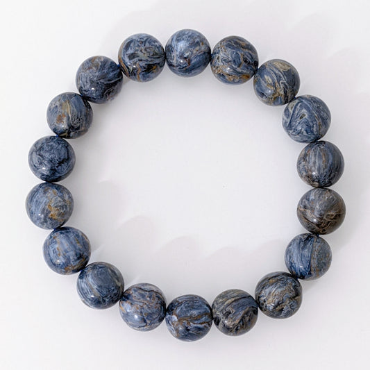 [MBPI03] Pietersite Beaded Bracelet 牛仔藍彼得石手串 11mm