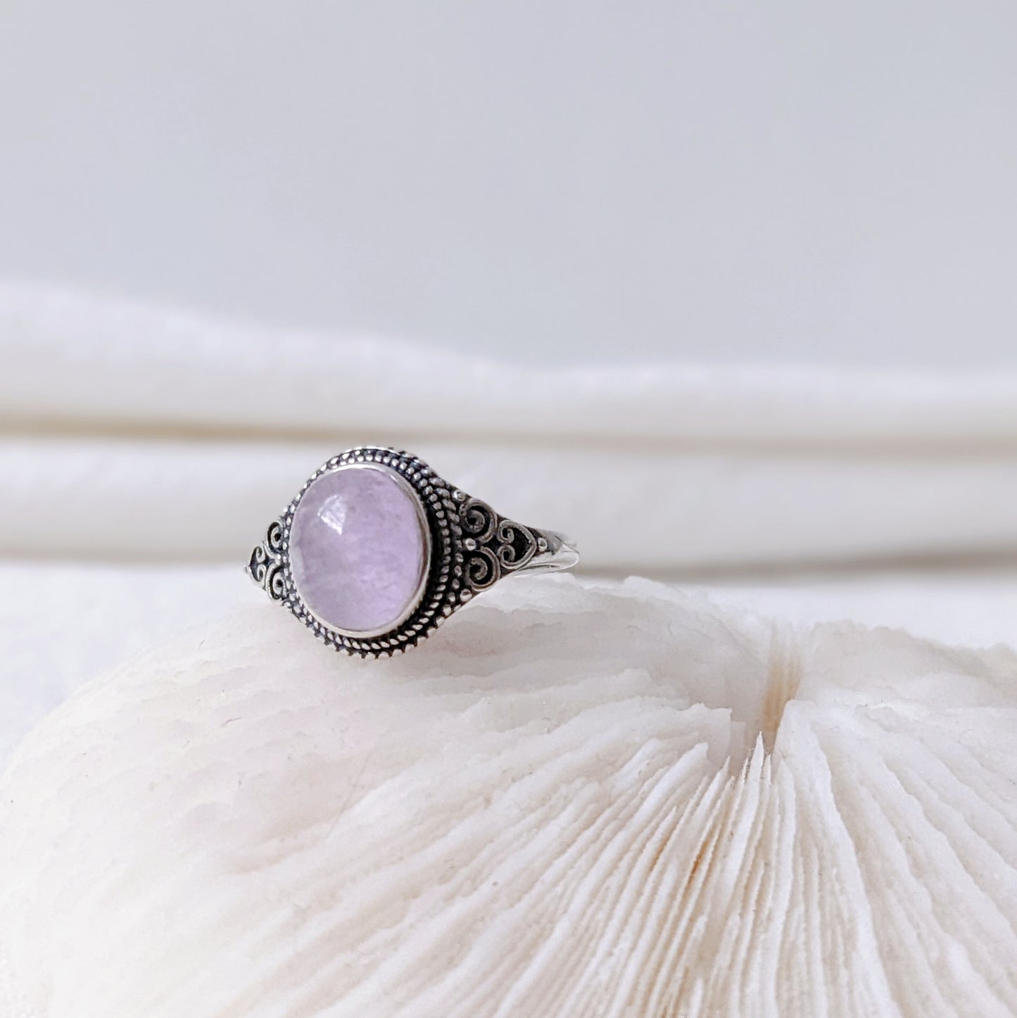 [MRKZ01] Kunzite Silver Ring 紫鋰輝銀戒指