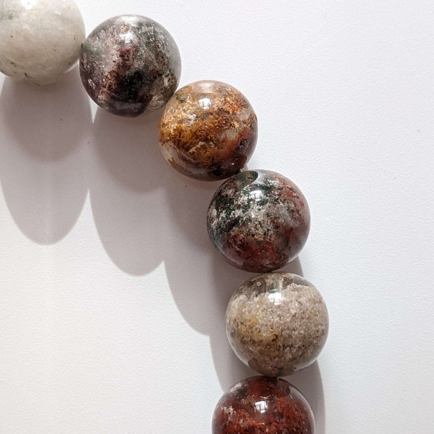[MBLD06] Garden Quartz Lodolite Beaded Bracelet 清晶四季幽靈手串 12mm