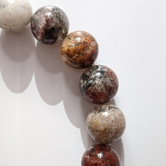 [MBLD06] Garden Quartz Lodolite Beaded Bracelet 清晶四季幽靈手串 12mm
